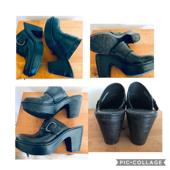 NWOT! BORN BLACK BUCKLE CLOG, 7 M/W - Picture 4 of 4